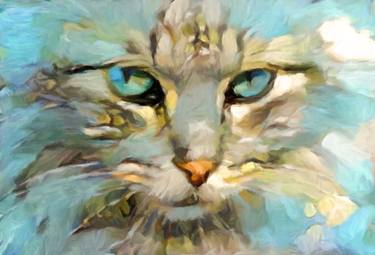 Print of Cats Mixed Media by Susan Maxwell Schmidt