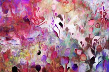 Print of Abstract Garden Mixed Media by Susan Maxwell Schmidt