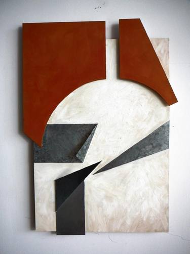 Original Conceptual Geometric Collage by Malvina - Carola Liuba