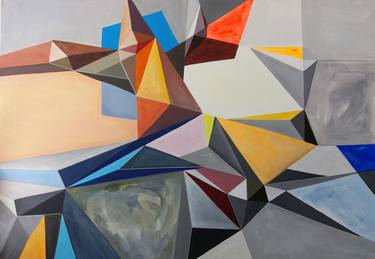 Original Abstract Geometric Paintings by Malvina - Carola Liuba