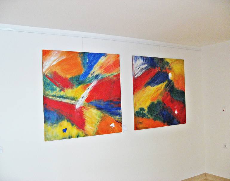 Original Abstract Classical mythology Painting by Hanni Smigaj