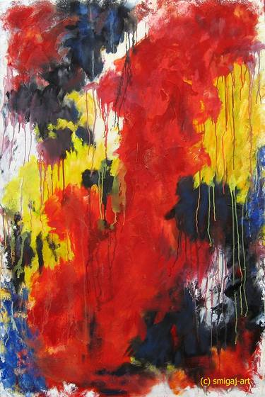 Original Abstract Expressionism Abstract Paintings by Hanni Smigaj