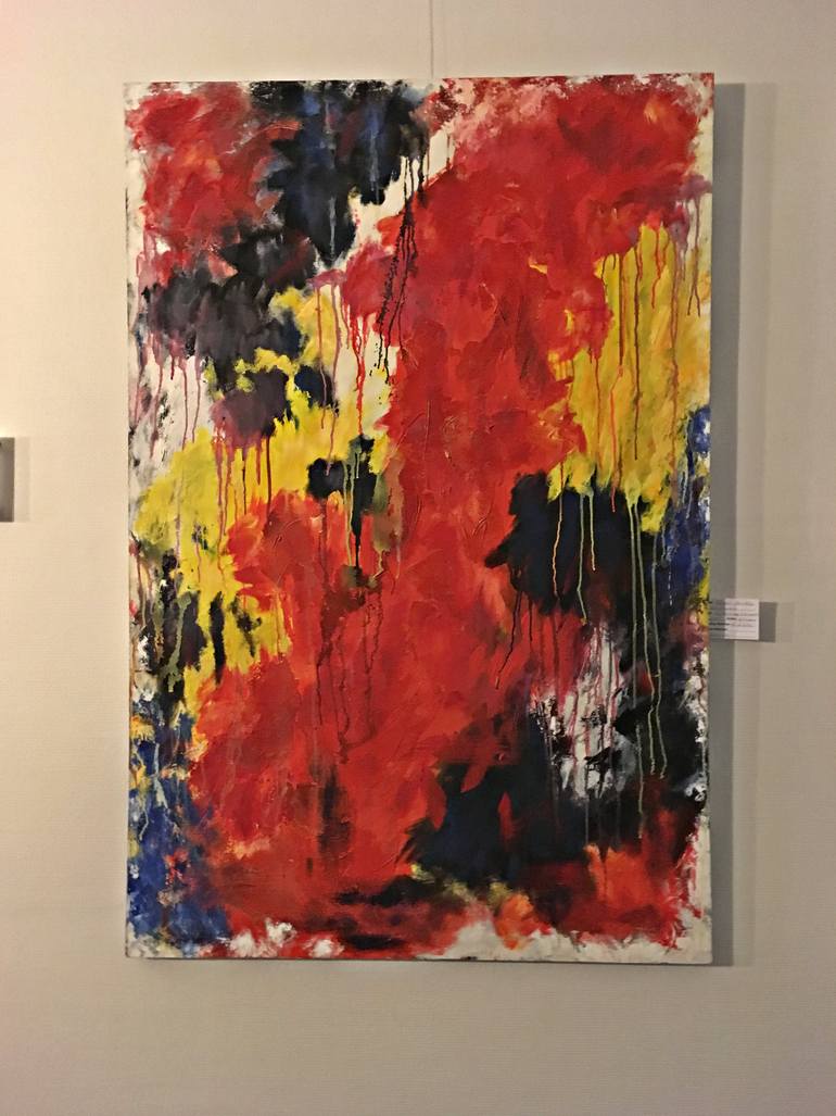 Original Abstract Expressionism Abstract Painting by Hanni Smigaj