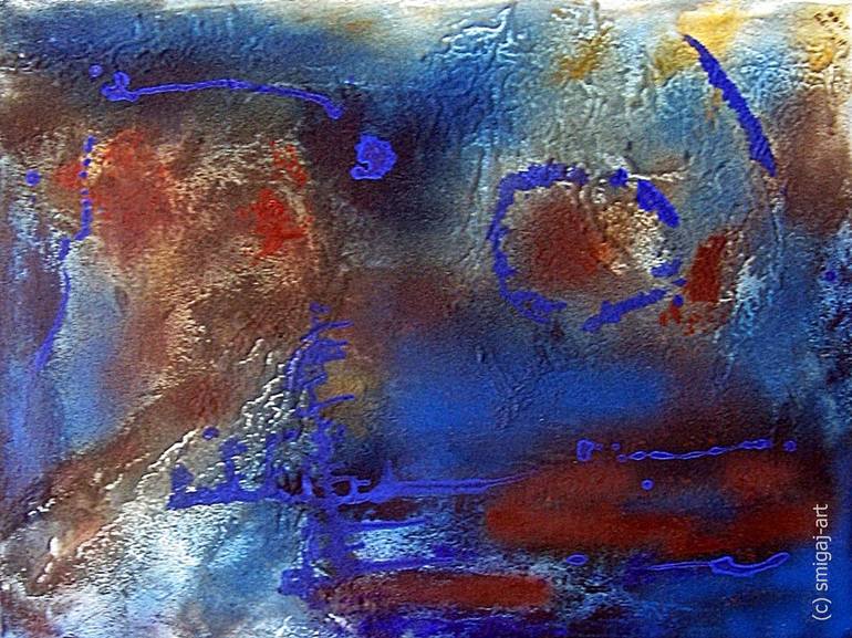 Original Abstract Expressionism Abstract Painting by Hanni Smigaj