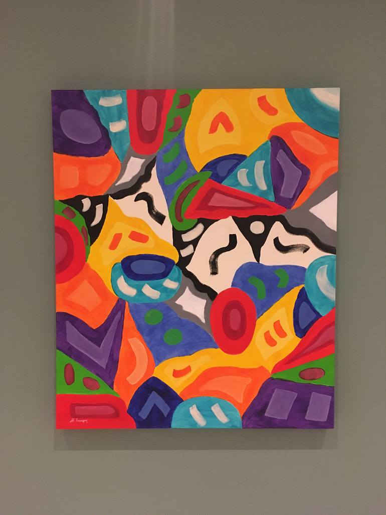 Original Abstract Expressionism Abstract Painting by Hanni Smigaj