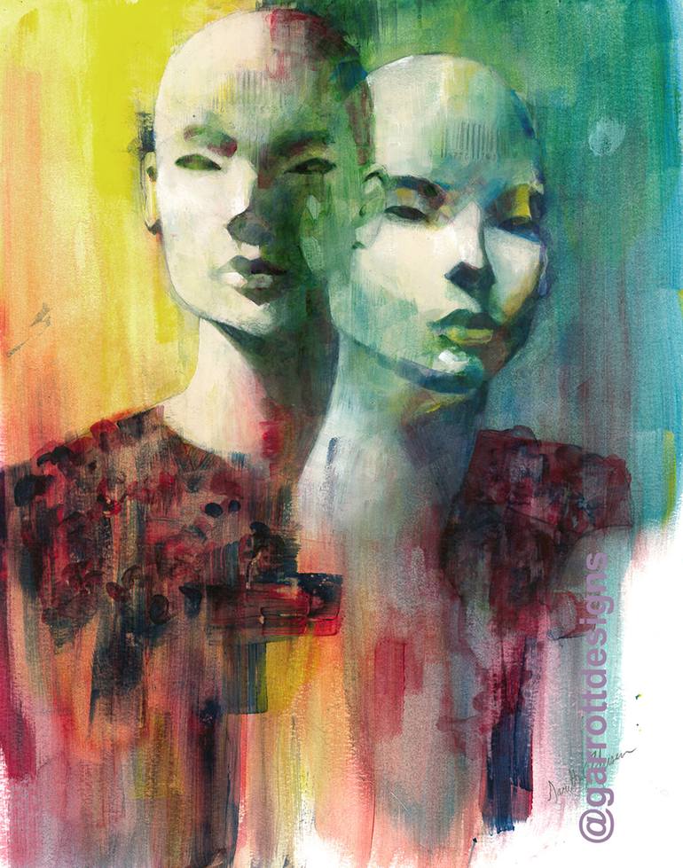 Split Personality Disorder Painting by Garrott Designs | Saatchi Art