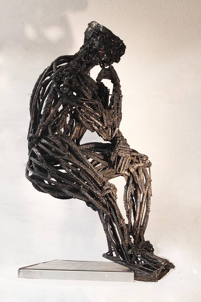 Original Abstract Expressionism Abstract Sculpture by Alexander Khah
