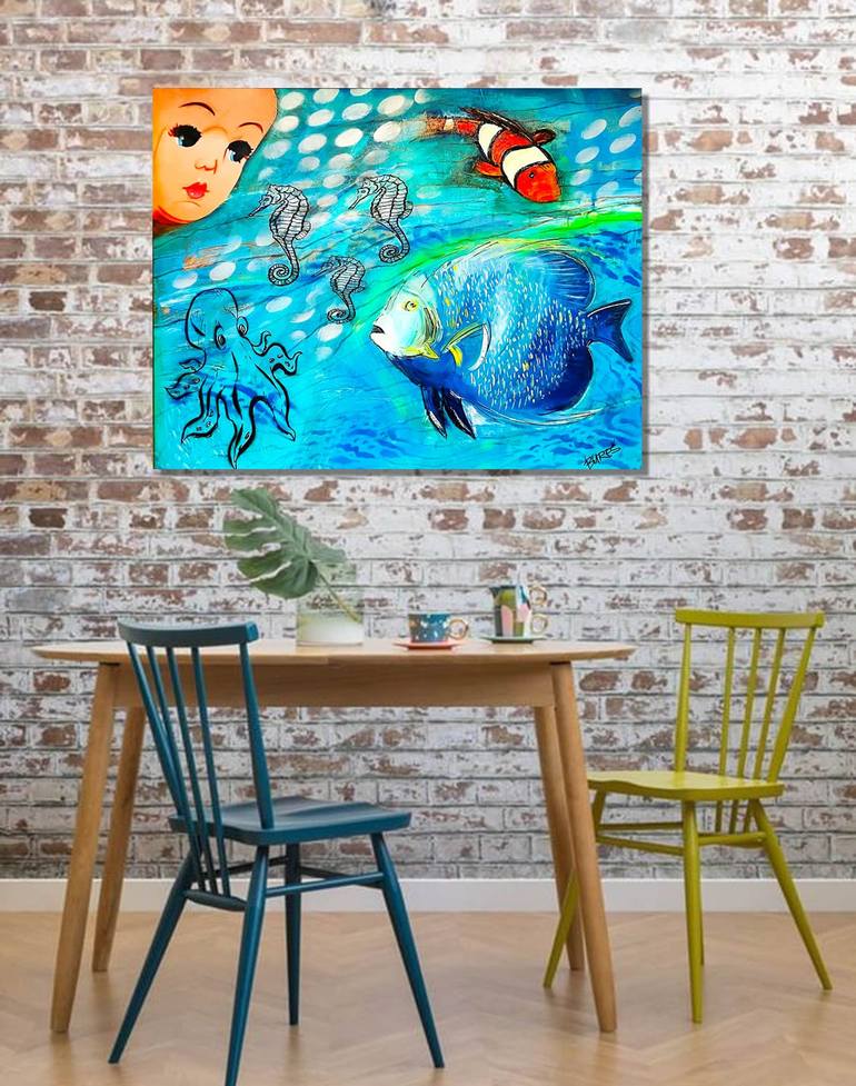Original Fine Art Fish Painting by Jiri Bures