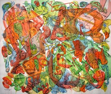 Original Abstract Architecture Drawing by Luke Ratz