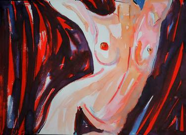 Original Figurative Nude Paintings by Ewa Dabkiewicz