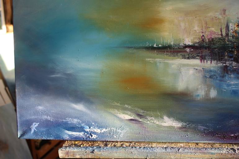 Original Seascape Painting by Val-irene Robertson
