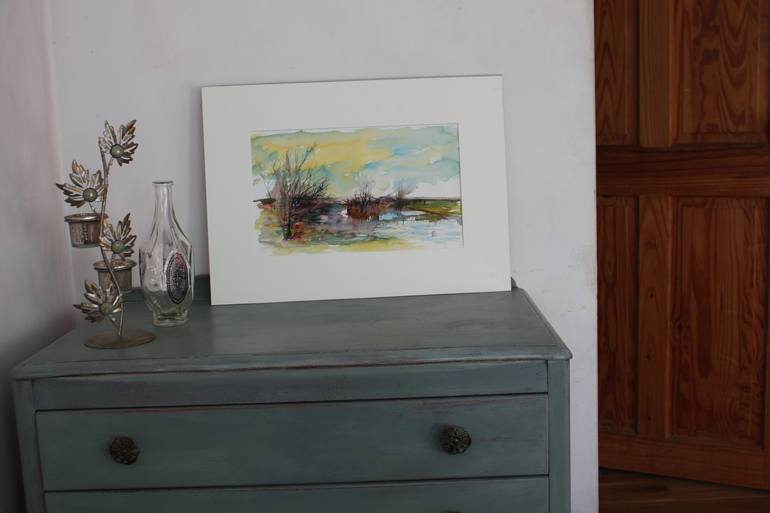 Original Fine Art Landscape Painting by Val-irene Robertson