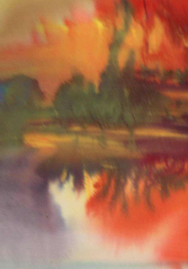 Original Abstract Landscape Painting by Val-Irene Robertson