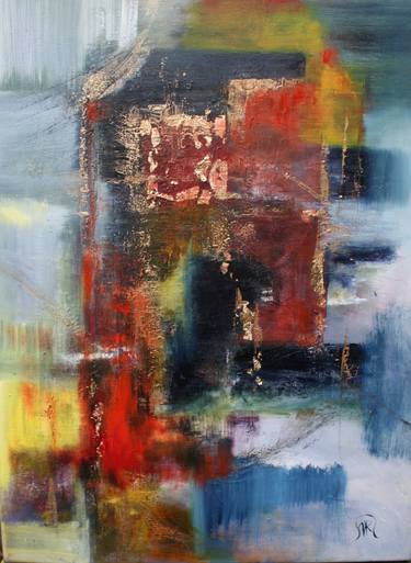 Original Abstract Expressionism Abstract Painting by Val-Irene Robertson