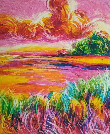 Print of Abstract Landscape Paintings by Nicoleta Dadus