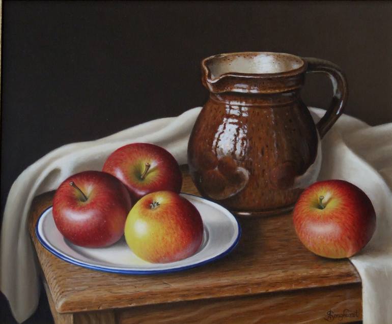 Dutch Jug with Apples Painting by Anne Songhurst | Saatchi Art