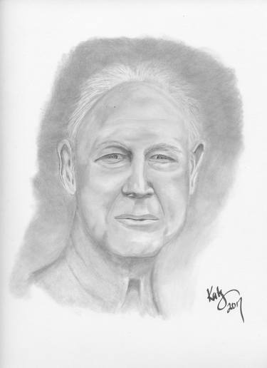 Original Portrait Drawing by Allan Katz