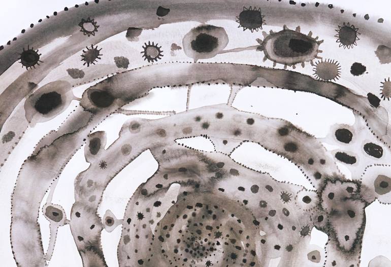 Original Other Abstract Drawing by Andjela Djermanovic