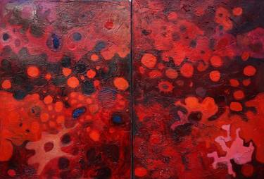 Original Abstract Expressionism Abstract Paintings by Andjela Djermanovic