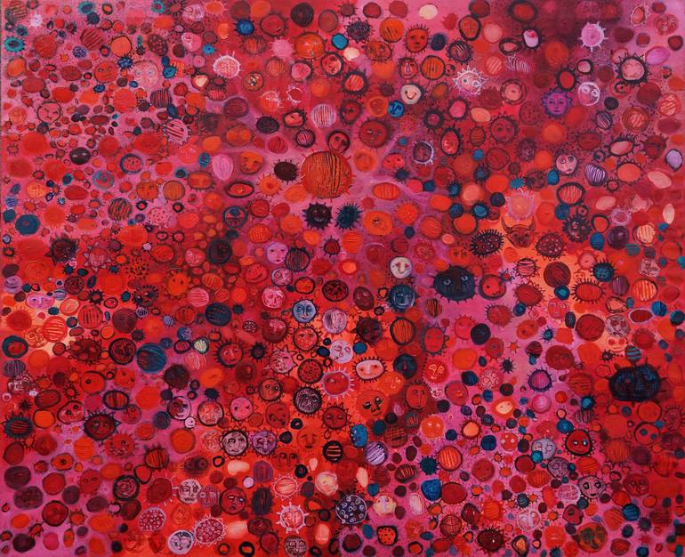 The kingdom of cells Painting by Andjela Djermanovic | Saatchi Art