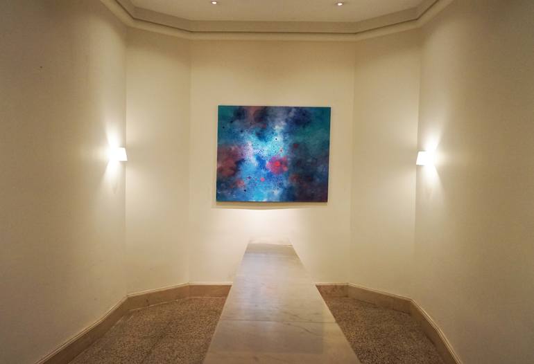 Original Abstract Outer Space Painting by Andjela Djermanovic