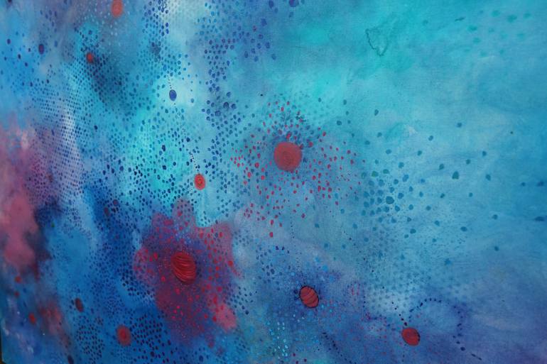 Original Abstract Outer Space Painting by Andjela Djermanovic