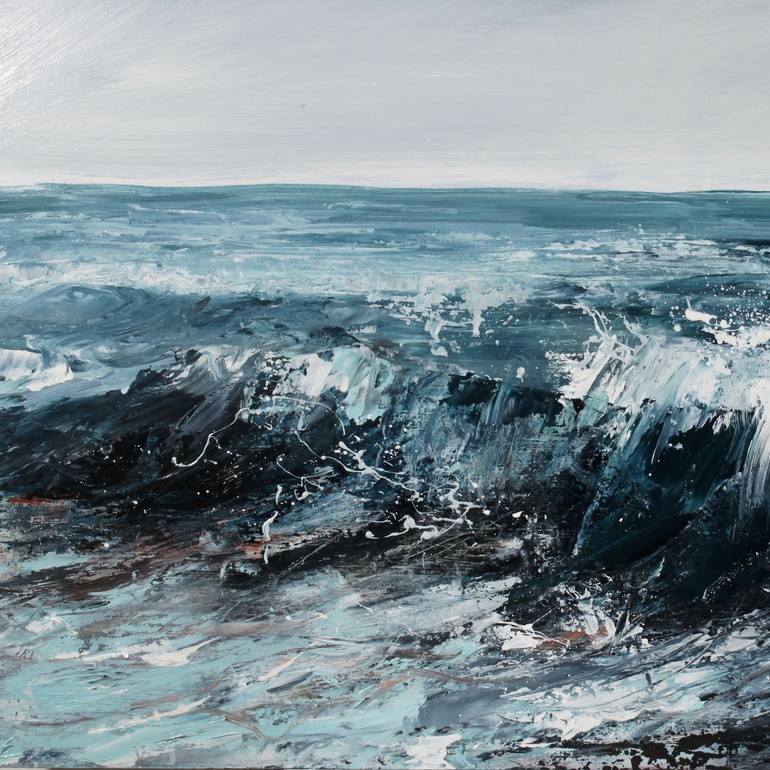 Original Expressionism Seascape Painting by susie monnington