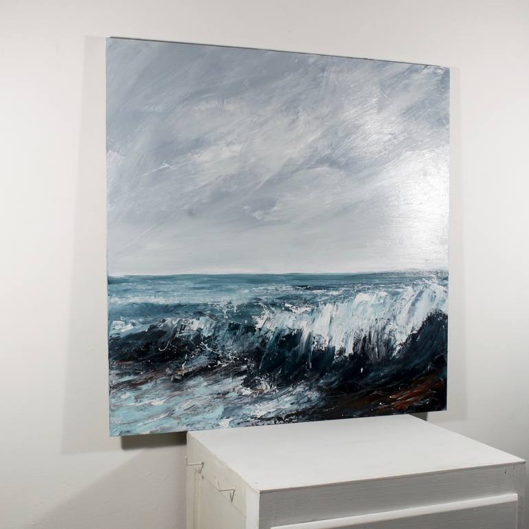 Original Expressionism Seascape Painting by susie monnington