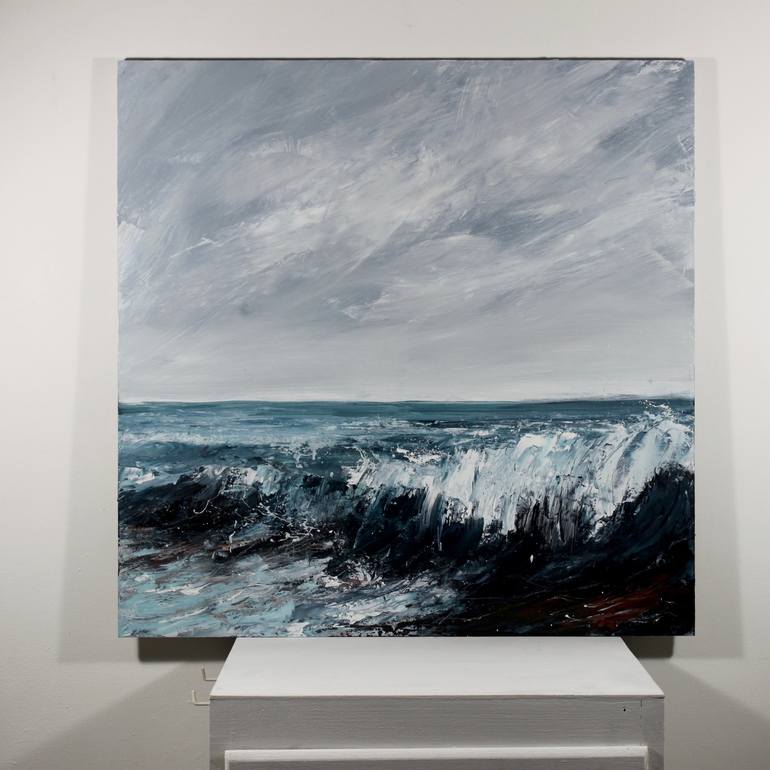 Original Expressionism Seascape Painting by susie monnington