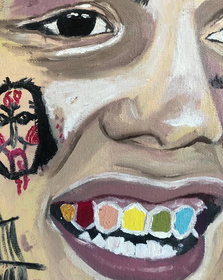 Original Abstract Expressionism Pop Culture/Celebrity Painting by Tatsiana Sudas
