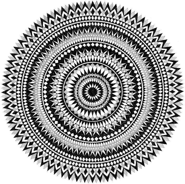 Original Illustration Geometric Drawing by Steve Holder