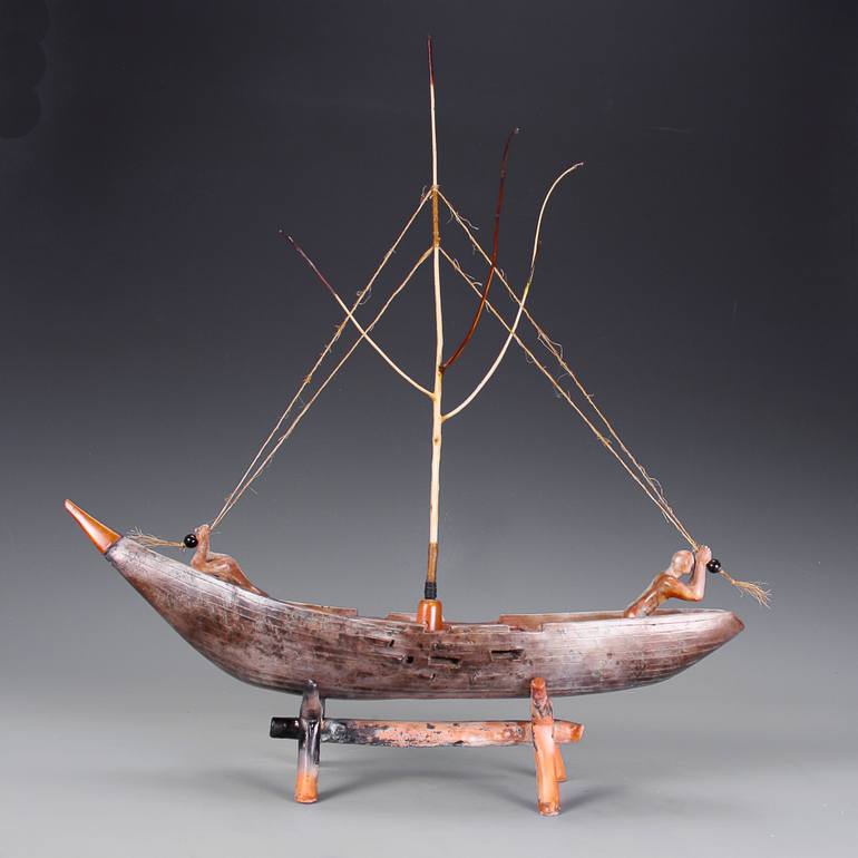 Original Figurative Boat Sculpture by Nick Lafone