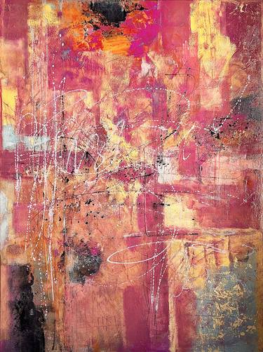 Original Abstract Expressionism Abstract Painting by Valentina Butnarciuc