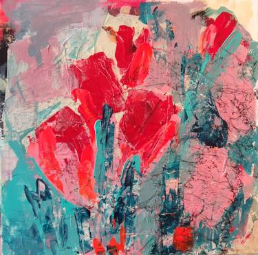 Original Fine Art Abstract Paintings by Birgit Gunther