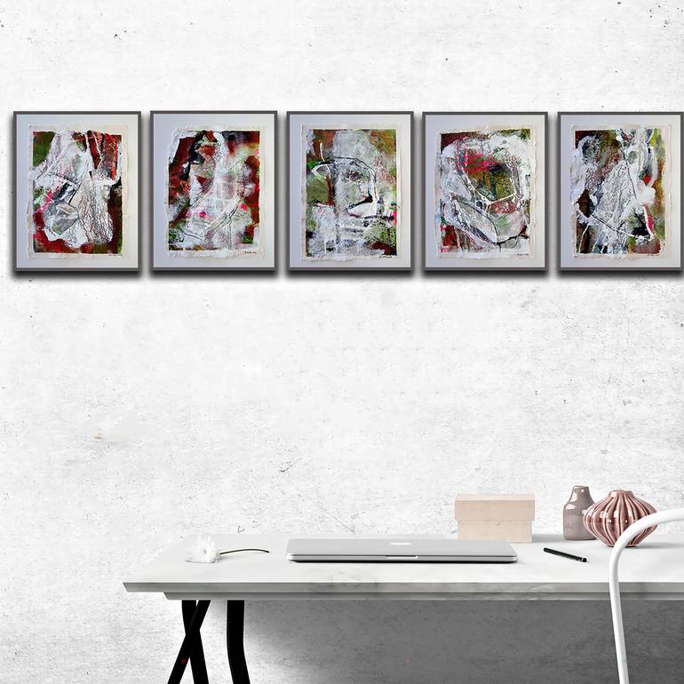 Original Modernism Abstract Painting by Birgit Gunther