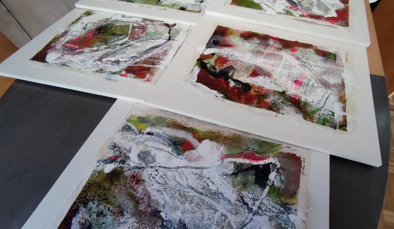 Original Modernism Abstract Painting by Birgit Gunther