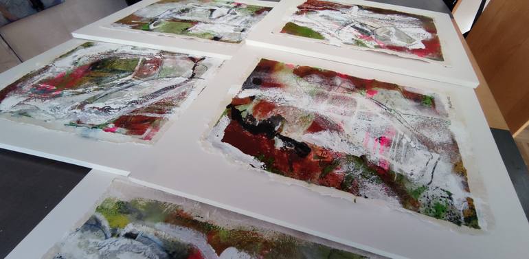Original Modernism Abstract Painting by Birgit Gunther