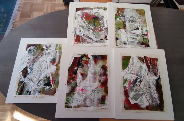 Original Modernism Abstract Painting by Birgit Gunther