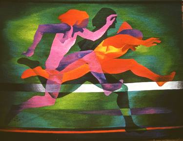 Print of Figurative Sport Paintings by Maija Purgaile
