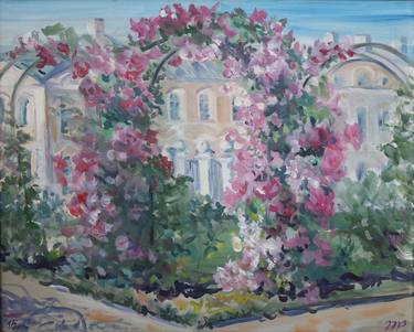 Original Fine Art Garden Paintings by Maija Purgaile