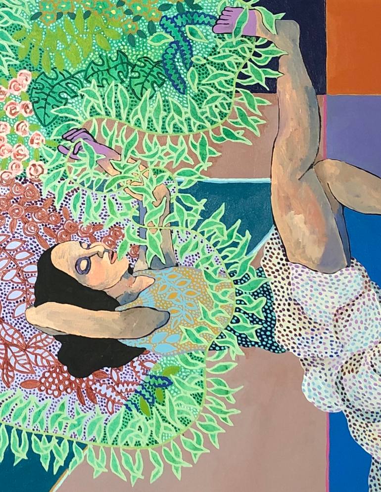Original Figurative People Painting by Katrina Jurjans
