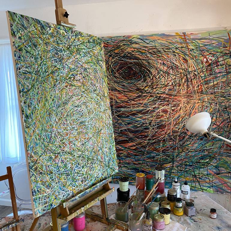Original Abstract Expressionism Abstract Painting by Liz Alderman