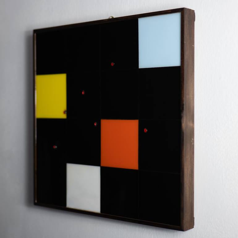 Original Abstract Geometric Painting by Fabio Monteleone