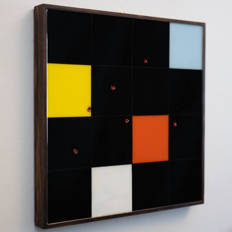 Original Abstract Geometric Painting by Fabio Monteleone