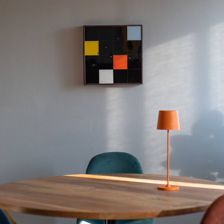 Original Abstract Geometric Painting by Fabio Monteleone