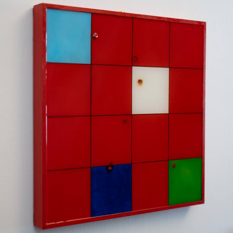 Original Abstract Geometric Painting by Fabio Monteleone