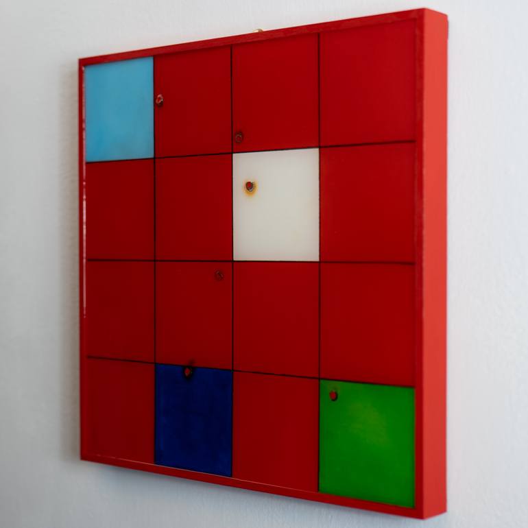 Original Abstract Geometric Painting by Fabio Monteleone