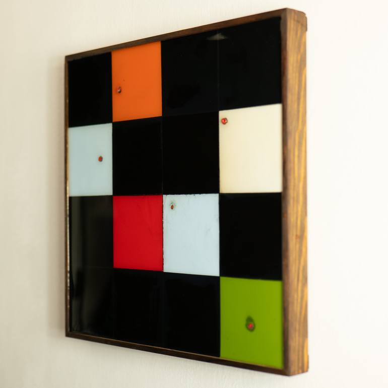 Original Abstract Geometric Painting by Fabio Monteleone