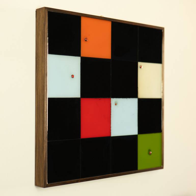Original Abstract Geometric Painting by Fabio Monteleone
