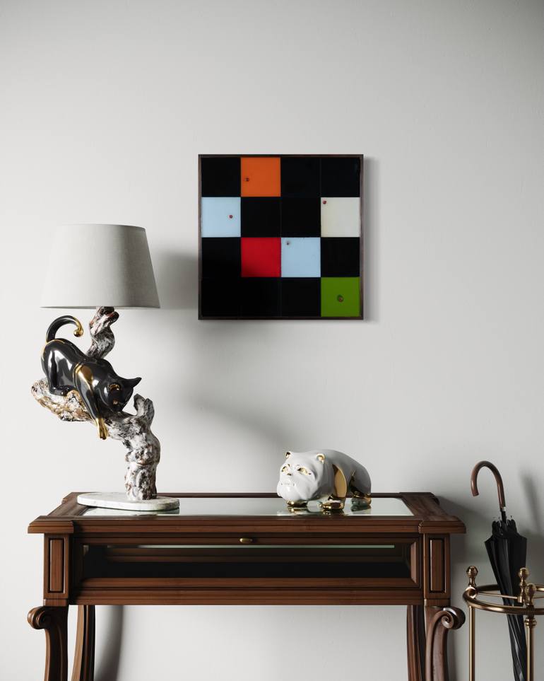 Original Abstract Geometric Painting by Fabio Monteleone